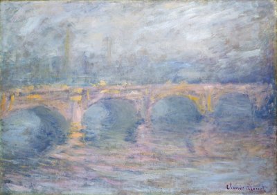 ウォータールーブリッジ、ロンドン、日没時、1904 作： Claude Monet